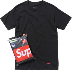 Supreme Hanes Tagless Tees (3 Pack) Black
