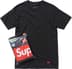 Supreme Hanes Tagless Tees (3 Pack) - Black (front)