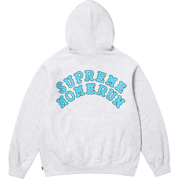 Supreme Homerun Hooded Sweatshirt - Ash Grey (front)