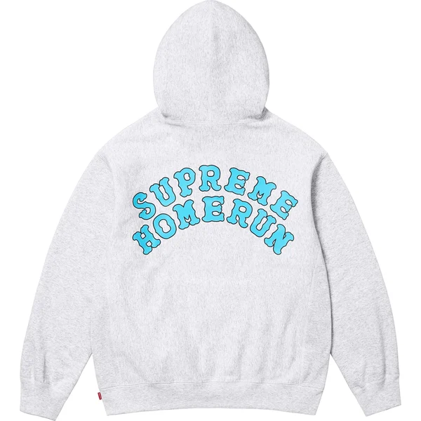 Supreme Homerun Hooded Sweatshirt - Ash Grey (front)