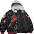 Supreme Homerun Satin Hooded Varsity Jacket - Black (front)