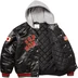 Supreme Homerun Satin Hooded Varsity Jacket - Black (front)