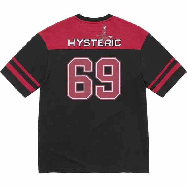 Supreme HYSTERIC GLAMOUR 69 Football Top - Black (front)