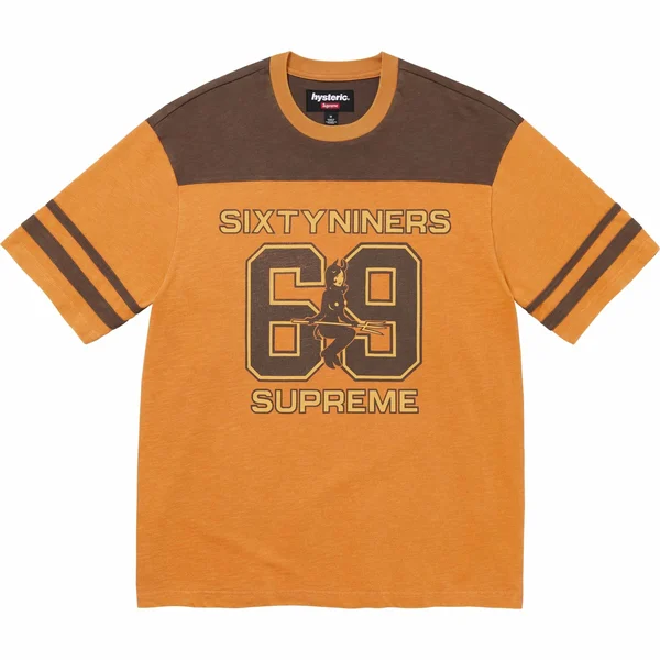 Supreme HYSTERIC GLAMOUR 69 Football Top - Light Orange (front)