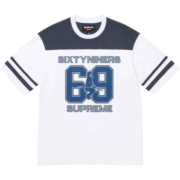 Supreme HYSTERIC GLAMOUR 69 Football Top - White (front)