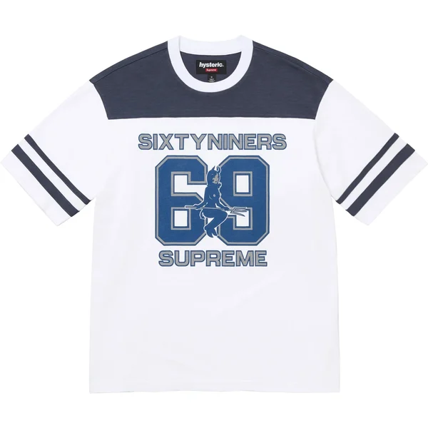 Supreme HYSTERIC GLAMOUR 69 Football Top - White (front)