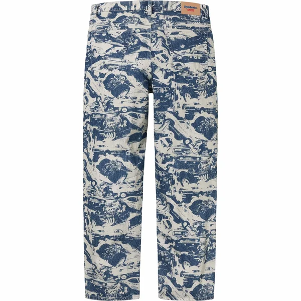 Supreme HYSTERIC GLAMOUR Cars Baggy Jean - Washed Indigo (front)
