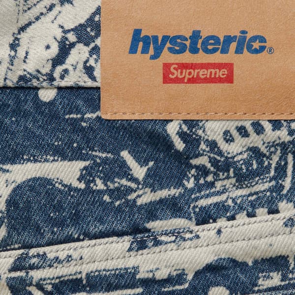 Supreme HYSTERIC GLAMOUR Cars Baggy Jean - Washed Indigo (front)