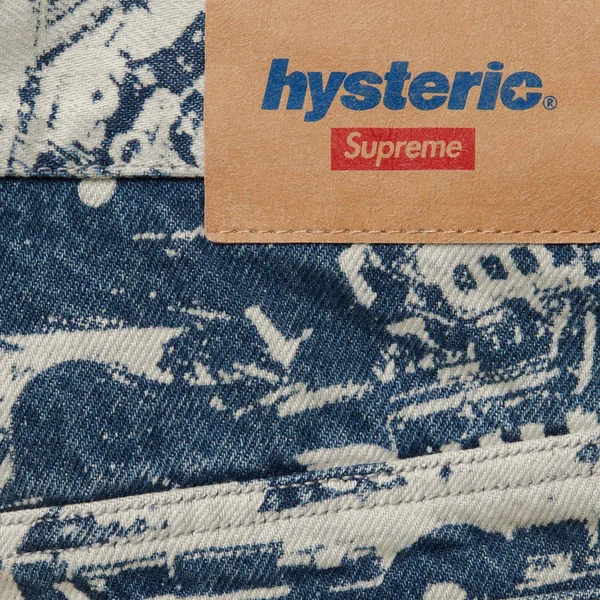 Supreme HYSTERIC GLAMOUR Cars Baggy Jean - Washed Indigo (front)