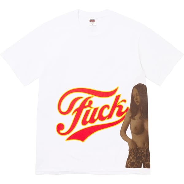 Supreme HYSTERIC GLAMOUR Fuck Tee - White (front)
