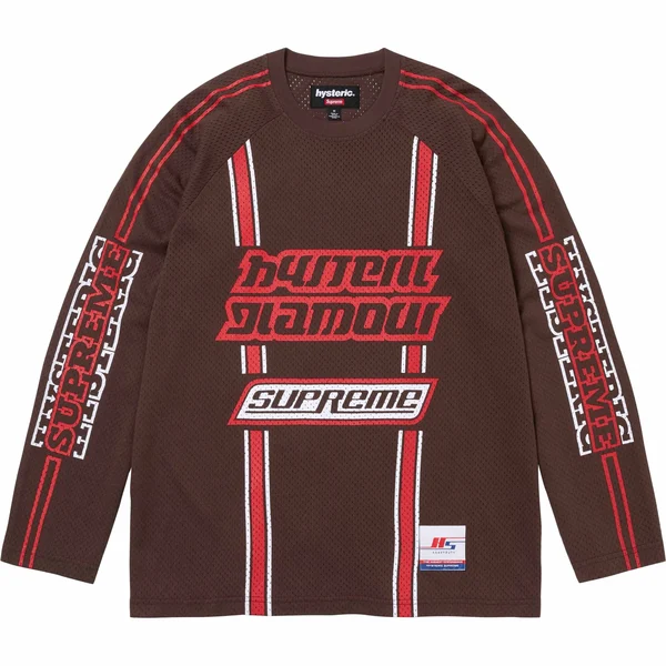 Supreme HYSTERIC GLAMOUR Mesh L/S Top - Brown (front)