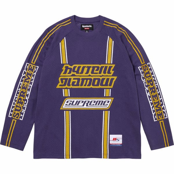 Supreme HYSTERIC GLAMOUR Mesh L/S Top - Purple (front)