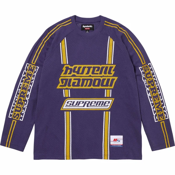 Supreme HYSTERIC GLAMOUR Mesh L/S Top - Purple (front)