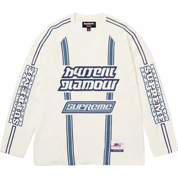 Supreme HYSTERIC GLAMOUR Mesh L/S Top - White (front)