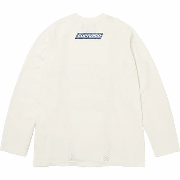 Supreme HYSTERIC GLAMOUR Mesh L/S Top - White (front)
