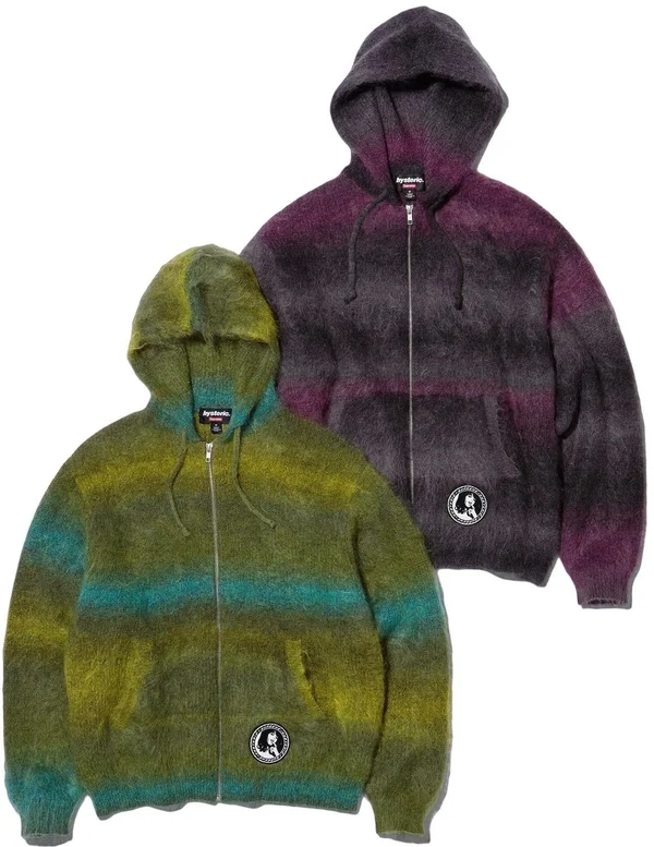 Supreme HYSTERIC GLAMOUR Mohair Zip Up Hooded Sweater - Product Image