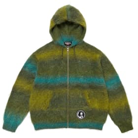 Supreme HYSTERIC GLAMOUR Mohair Zip Up Hooded Sweater Olive