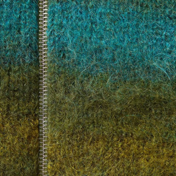 Supreme HYSTERIC GLAMOUR Mohair Zip Up Hooded Sweater - Olive (front)