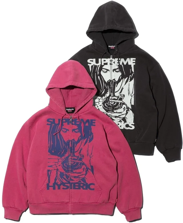 Supreme HYSTERIC GLAMOUR Thermal Lined Zip Up Hooded Sweatshirt - Product Image