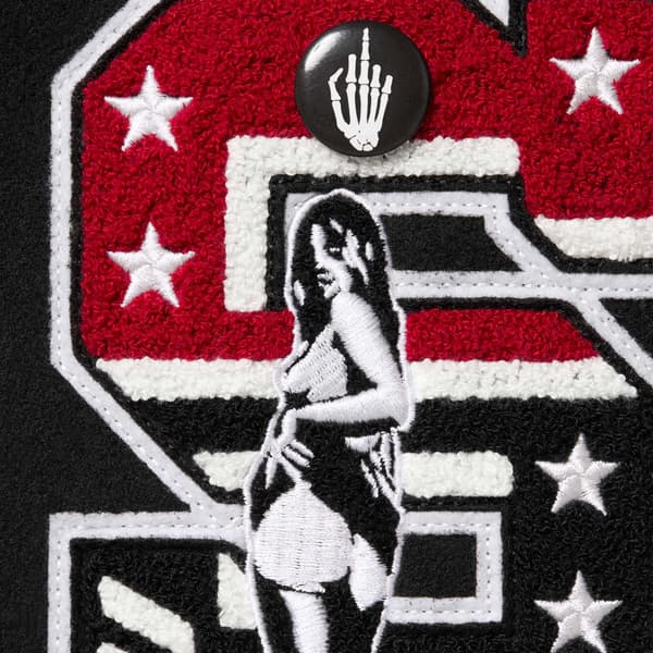 Supreme HYSTERIC GLAMOUR Varsity Jacket - Black (front)