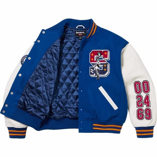 Supreme HYSTERIC GLAMOUR Varsity Jacket - Blue (front)