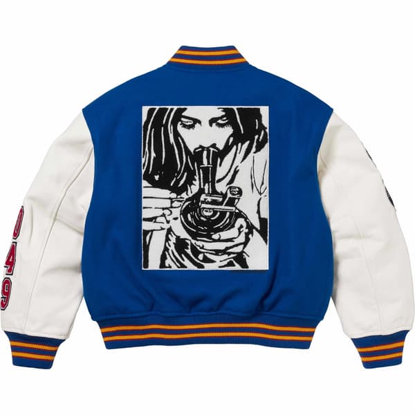 Supreme HYSTERIC GLAMOUR Varsity Jacket - Blue (front)