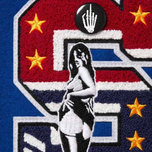 Supreme HYSTERIC GLAMOUR Varsity Jacket - Blue (front)