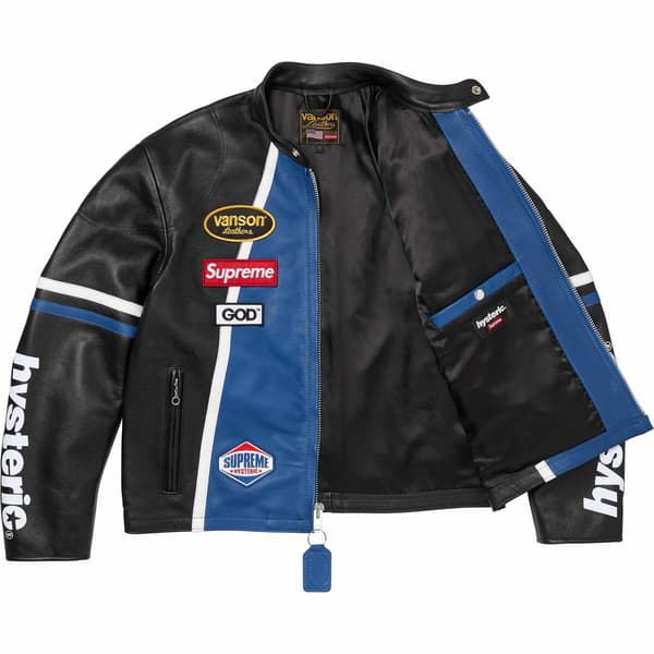 Supreme HYSTERIC GLAMOUR Vanson Leathers Jacket - Black (front)