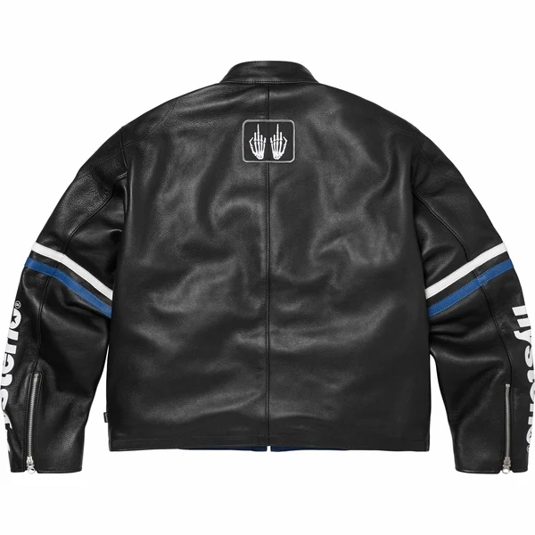 Supreme HYSTERIC GLAMOUR Vanson Leathers Jacket - Black (front)