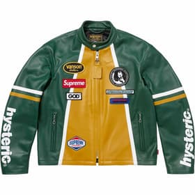 Supreme HYSTERIC GLAMOUR Vanson Leathers Jacket Green