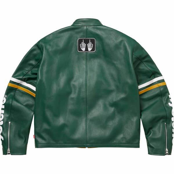 Supreme HYSTERIC GLAMOUR Vanson Leathers Jacket - Green (front)
