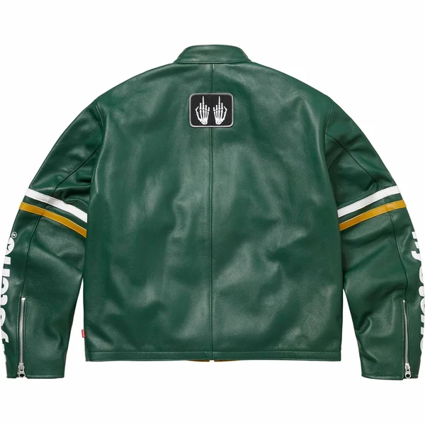 Supreme HYSTERIC GLAMOUR Vanson Leathers Jacket - Green (front)