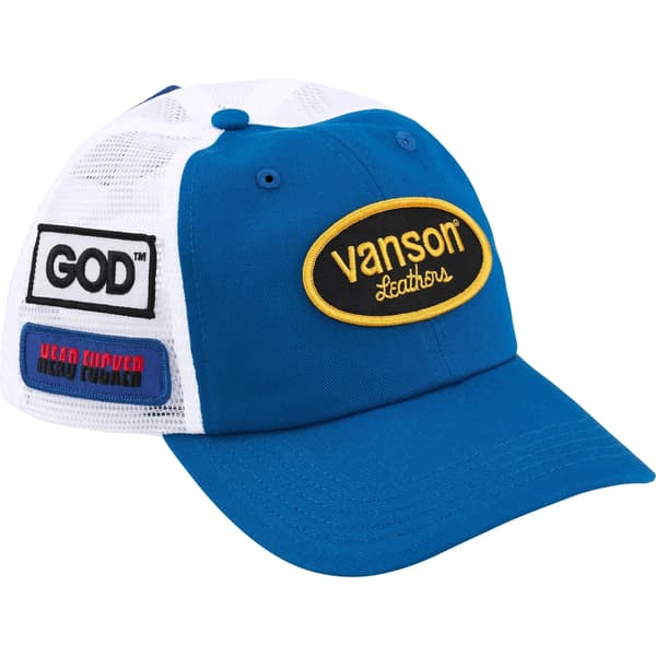 Supreme HYSTERIC GLAMOUR Vanson Leathers Mesh Back 6-Panel - Blue (front)