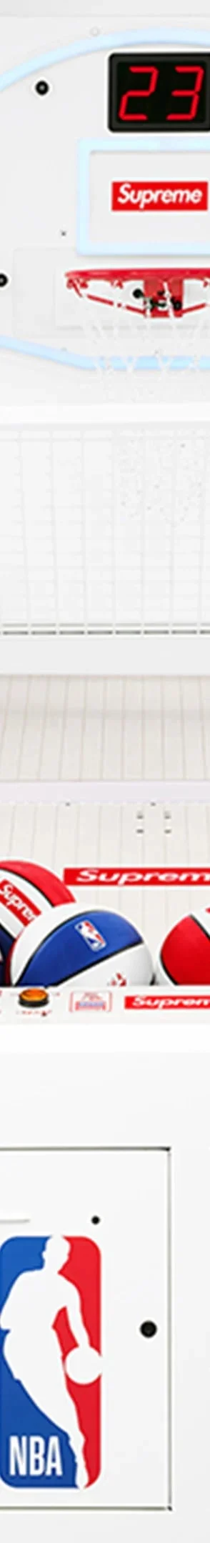 Supreme ICE Hoops FX Arcade Machine - White (front)