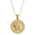 Supreme Jacob&amp;Co 14K Gold Zodiac Pendant - Aquarius (front)