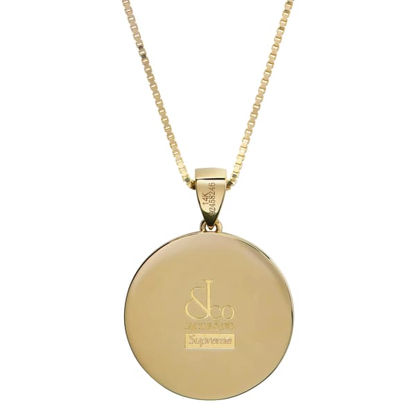 Supreme Jacob&amp;Co 14K Gold Zodiac Pendant - Aquarius (front)