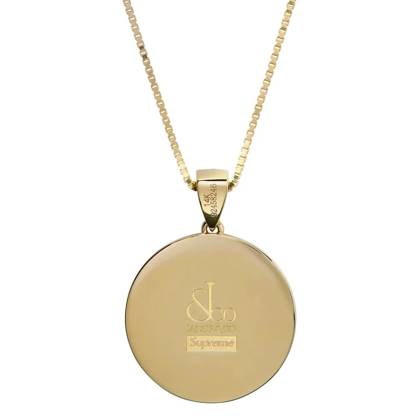 Supreme Jacob&amp;Co 14K Gold Zodiac Pendant - Aquarius (front)