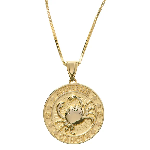 Supreme Jacob&amp;Co 14K Gold Zodiac Pendant - Cancer (front)