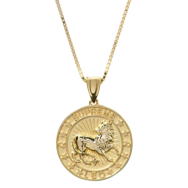 Supreme Jacob&amp;Co 14K Gold Zodiac Pendant - Leo (front)
