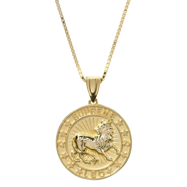 Supreme Jacob&amp;Co 14K Gold Zodiac Pendant - Leo (front)