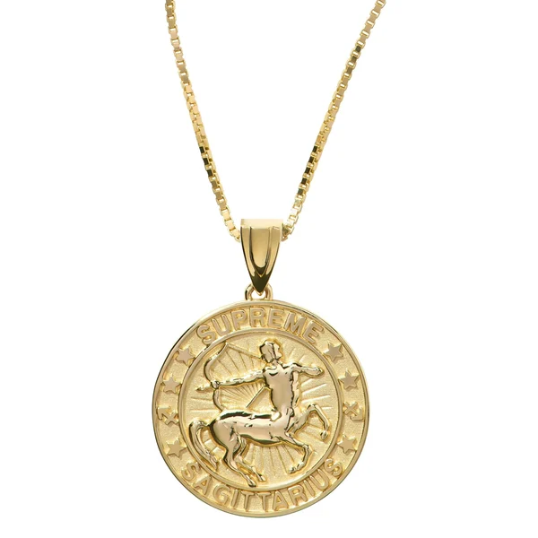 Supreme Jacob&amp;Co 14K Gold Zodiac Pendant - Sagittarius (front)