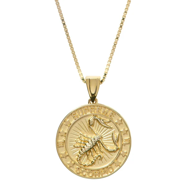Supreme Jacob&amp;Co 14K Gold Zodiac Pendant - Scorpio (front)
