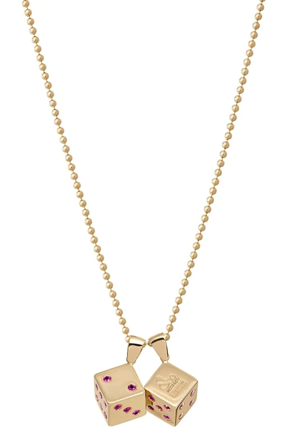 Supreme Jacob&amp;Co Dice 14K Gold Pendant - Product Image