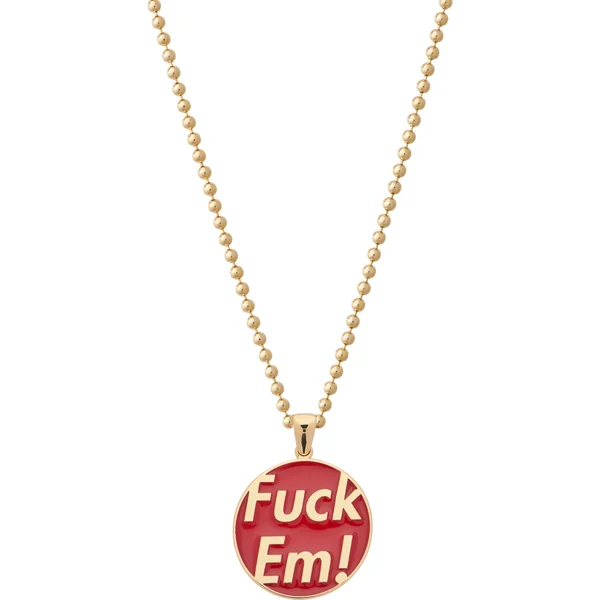 Supreme Jacob&amp;Co Fuck Em Pendant - 14k Gold (front)