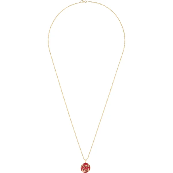 Supreme Jacob&amp;Co Fuck Em Pendant - 14k Gold (front)