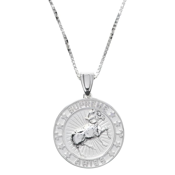 Supreme Jacob&amp;Co Sterling Silver Zodiac Pendant - Aries (front)