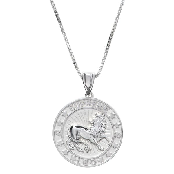 Supreme Jacob&amp;Co Sterling Silver Zodiac Pendant - Leo (front)