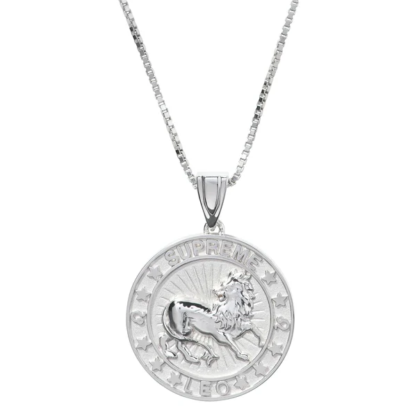 Supreme Jacob&amp;Co Sterling Silver Zodiac Pendant - Leo (front)