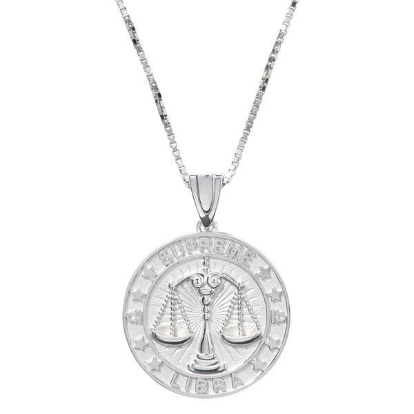 Supreme Jacob&amp;Co Sterling Silver Zodiac Pendant - Libra (front)