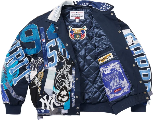 Supreme Jeff Hamilton New York Yankees Varsity Jacket - Multicolor (front)